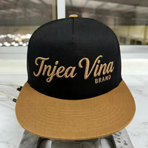 Gorra de béisbol ajustable de algodón de 5 paneles, gorra de hip-hop de ala plana con bordado 3D para hombre, gorra con logotipo bordado, gorra Snapback plana - Product Image 1