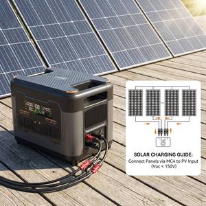 Station d'alimentation portable 2400W, générateur solaire UPS, 4 prises AC, onde sinusoïdale pure, alimentation de secours, camping - Product Image 1