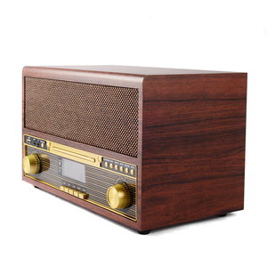 Radio Portátil Clásica de Madera <span class=keywords><strong>FM</strong></span> AM SW al por Mayor, Mini Altavoz Personalizado, Radio Retro de 3 Bandas con USB, TF y Altavoz Bluetooth - Product Image 5