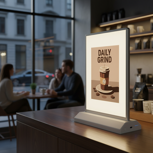 "Rectangle A4 Aluminum Alloy Tempered Glass Rechargeable <b>LED</b> Backlit Indoor <b>Light</b> Box" - Product Image 4