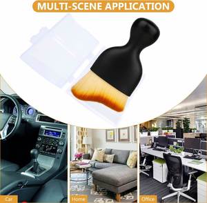 ซาเบอร์นิมแปรงทำความสะอาดภายในรถยนต์ ขนแกะไฟน์ไฟเบอร์ สีดำ 10x5 ซม - Product Image 6