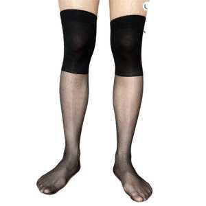 <span class=keywords><strong>Calcetines</strong></span> G00 por Encima de la Rodilla para Hombre, Transparentes en la Punta, Ultrafinos, Estilo Japonés Formal, Color Sólido, Medias Altas hasta el Muslo - Product Image 1