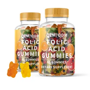 OEM Private Label Vegan Organic Biotin Folic Acid Multivitamin Bears Gummy Vitamin C Hair Growth Gummies
