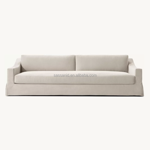 Divano Sassanid OEM Contemporaneo di Lusso Americano per Soggiorno, Modello <span class=keywords><strong>Modena</strong></span> con Braccioli Inclinati e Cuscino, Rivestimento Sfoderabile - Product Image 1