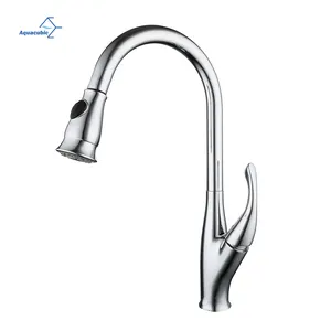 China supplier Single Handle Antique One Hole High Arc Pull down Kitchen Sink Faucets