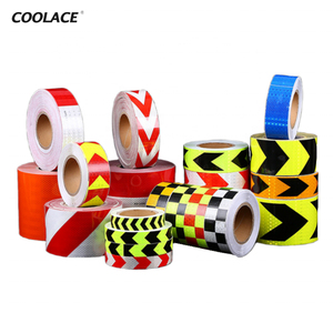 Green White PVC Arrow <strong>Reflective</strong> Warning Tape Glow in the Dark Tape for Car Truck MotorBike Bicycle - Product Image 1