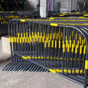 Barriera di traffico temporaneo tubo di ferro zincato recinzione di sicurezza controllo della folla per cantieri eventi festival Non riflettente - Product Image 2