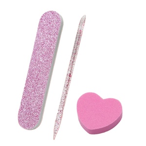 2025 New Yd Nail Nghệ Thuật Công Cụ Kit Set Màu Hồng Móng Tay Tập Tin Khử Trùng Pha Lê Thanh Hình Trái Tim Miếng Bọt Biển Thạch Keo - Product Image 1