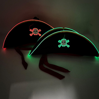 Decorazione per feste di Halloween con cappello da pirata con motivo a teschio con cappello da capitano per adulti Costume Cosplay caraibico