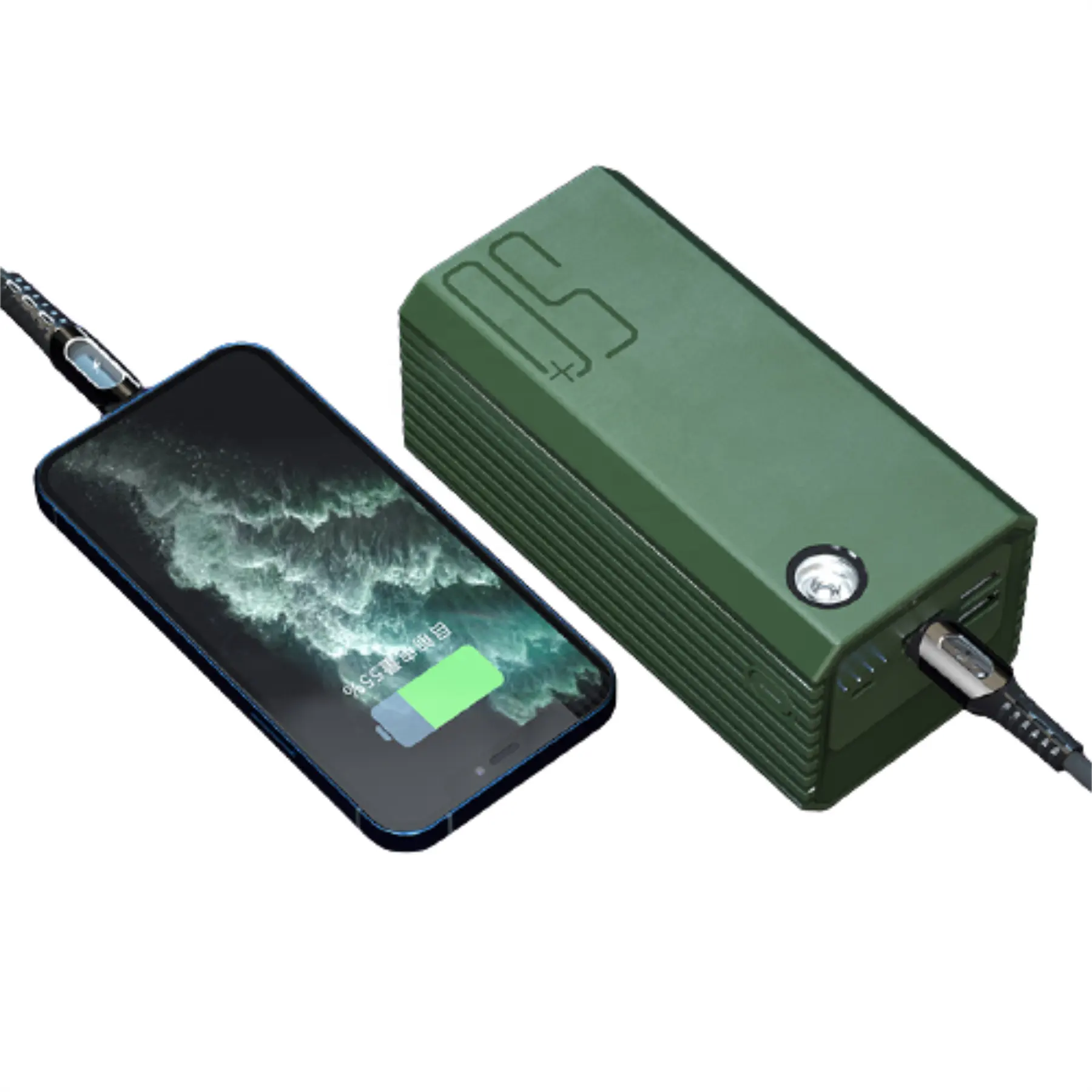 Konfulonフラッシュライトパワーパック3 USB出力モバイルポータブルバッテリーパワーバンク50000mahキャンプ用