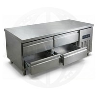 Réfrigérateur commercial sous comptoir, table de préparation pour sandwichs, bar à salades, vitrine réfrigérée avec tiroirs