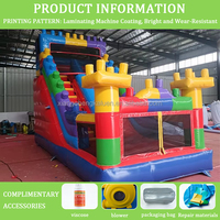 Château gonflable pour enfants en PVC commercial avec toboggan aquatique, aire de jeux, trampoline pour parc de trampoline en plein air