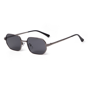Gafas de <span class=keywords><strong>Sol</strong></span> STORY STY9659A Clásicas Retro Poligonales con Protección UV400, Unisex, Lentes Marrones Vintage, Montura Metálica Negra y Dorada - Product Image 2