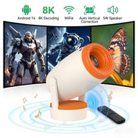 Mini projecteur HY330 Android 14.0 8K, double Wi-Fi 6 5G, luminosité 200 Ansi Lumens, correction verticale automatique HY330