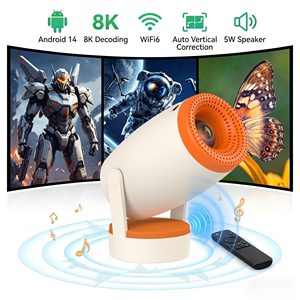 Mini Proyector HY330 Android 14.0 8K, 5G Dual WIFI6, 200 Ansi Lúmenes de Brillo, Corrección Vertical Automática - Product Image 4