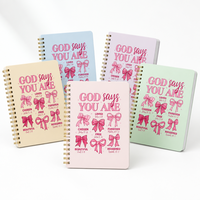 Carnet à spirales personnalisé avec couverture en PP, 100 pages, pour l'école, le bureau, l'écriture, le journal, l'étude, impression