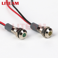 6mm Metall-LED-Signalleuchte Explosionsgeschützt IP65 Wasserdicht DC 3-6V 12-24V Ausrüstung RGB LED-Anzeigeleuchte Mit 15cm Kabelanschlüssen