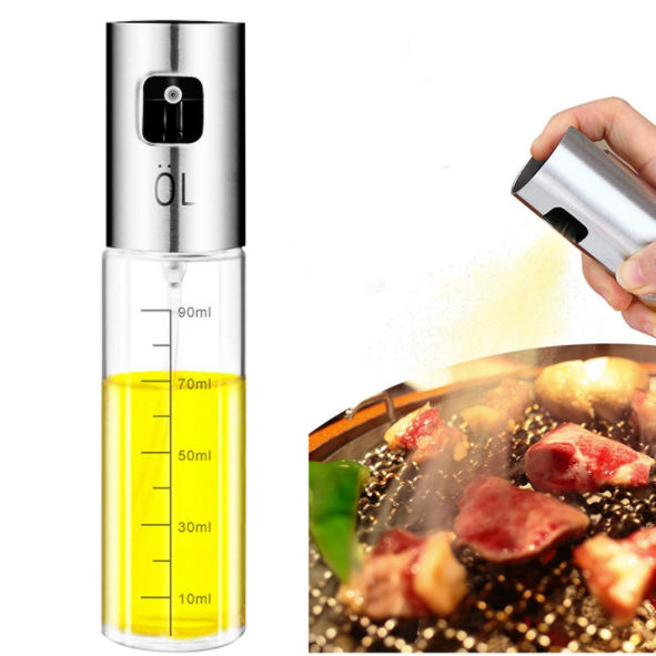 Küche lebensmittel-grade olivenöl sprayer flasche mister glas öl spray edelstahl öl spender