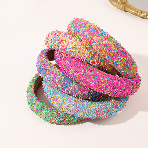 ห่วงรัดผมรูปลูกกวาดสำหรับผู้หญิงที่สวยหวานและร้อนแรงฟองน้ำบีบหัวขอบกว้างสไตล์ยุโรปและอเมริกัน - Product Image 1