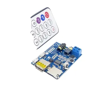 USB 5V MP3+WAV+WMA Decoder Board Module 2W Amplifier TF Card U Disk Audio AUX With IR Remote Controller