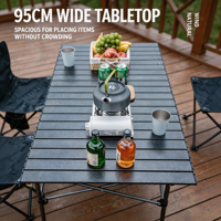 Ensemble de table et de chaises pliantes de design moderne pour pique-nique, camping et détente en plein air