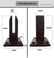 304 Modern Stainless Steel kaca Tempered terpasang di dinding Klip Untuk balkon kolam renang bebas lubang pagar dasar tangga 201