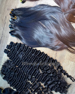 <span class=keywords><strong>Cheveux</strong></span> humains bruts vietnamiens de haute qualité, sans perte de <span class=keywords><strong>cheveux</strong></span>, <span class=keywords><strong>cheveux</strong></span> indiens <span class=keywords><strong>bouclés</strong></span> bruts, ondulations profondes naturelles, produits en gros en vrac - Product Image 3