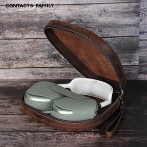Étui de protection pour écouteurs de luxe avec logo personnalisé, étui de protection en cuir pour <span class=keywords><strong>Air</strong></span> <span class=keywords><strong>Pods</strong></span> <span class=keywords><strong>Max</strong></span>, bandeau pour écouteurs - Product Image 2