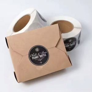 Custom Bakery Brand <b>Logo</b> Circle Packaging <b>Sticker</b> Printing Self Adhesive Vinyl Waterproof Food Round Sealing Label <b>Sticker</b> Roll - Product Image 4