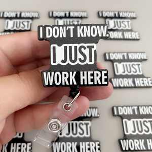 تصنيع جعل الشعار الخاص بك ملحقات ممرضة قابل للسحب الاكريليك معرف اسم حامل شارة بكرة مع مشبك التمساح - Product Image 2