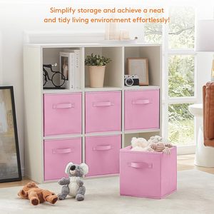 Thick Foldable <b>Storage</b> Box <b>Collapsible</b> Bin Cubes <b>Storage</b> Basket Toy Organizer <b>Boxes</b> With Sturdy Handle for Wardrobe - Product Image 6