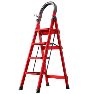 Household ladder folding multi-function thickened step ladder stairs portable three step red fibreglass ladder