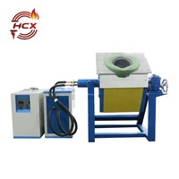 HCX 15kw 220v four de fusion des métaux à Induction pour or argent cuivre aluminium étain plomb acier coulée or Machine
