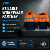 Veste de travail pour homme AI-MICH personnalisée, haute visibilité, imperméable, réfléchissante, vêtements de sécurité d'hiver, veste de travail de qualité supérieure