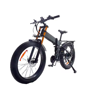 长叉26*4.0 1000W48V电机17.5ah电池全悬挂铝合金车架胖轮胎雪地电动折叠自行车 - Product Image 1