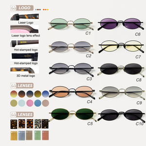 แว่นกันแดด TFB กรอบโลหะทรงรี สำหรับสุภาพสตรีและสุภาพบุรุษ ป้องกันรังสียูวี 400 สไตล์ยุค 90 น้ำหนักเบา คลาสสิก เรโทร วินเทจ หรูหรา เท่ห์ ทันสมัย รุ่นใหม่มาแรง - Product Image 5