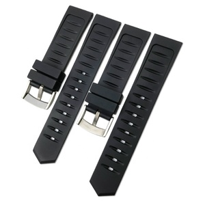 Correa de silicona negra de gama alta de 20mm y 22mm para correa de <span class=keywords><strong>reloj</strong></span> de goma <span class=keywords><strong>Heuer</strong></span> Watch Stripe - Product Image 2
