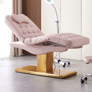 HICOMED con luce a Led 3 motore elettrico Base in oro estetica sedia per il viso Spa salone di lusso iniezione tatuaggio massaggio tavola letto - Product Image 1