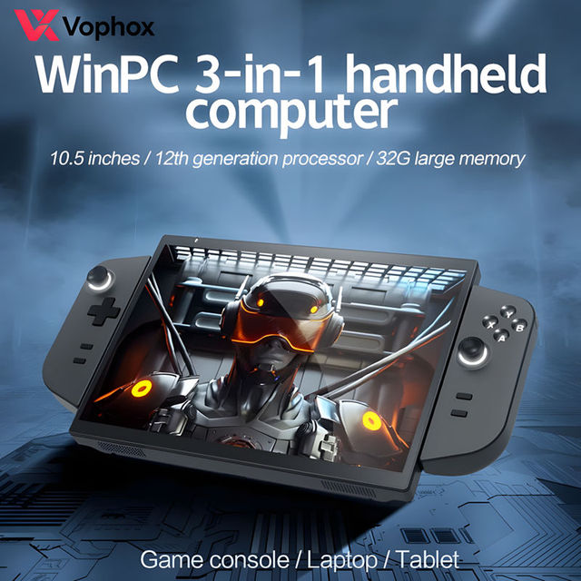 OEM Custom 10.5 Inch 3 in 1 Handheld Gaming PC Intel N95 Windows Pocket Mini Laptop Touchscreen Tablet With Gamepad
