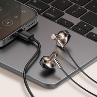 Écouteurs filaires mains libres LDNIO HP09C 125 cm, type C, mini écouteurs intra-auriculaires pour Apple Android