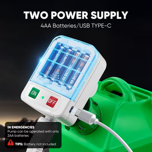 Pompe à carburant avec tuyau de 51 pouces et buse - Alimentée par batterie, modes multi-puissance, promotion et vente en gros - Product Image 4
