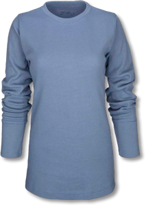 T-shirt côtelé doux de qualité supérieure pour <span class=keywords><strong>femme</strong></span> grande taille, col rond, manches longues, couleur unie, en maille, idéal pour le quotidien et la superposition - Product Image 2