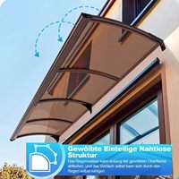 Auvent professionnel personnalisé léger et robuste en polycarbonate, résistant aux UV, installation rapide, imperméable pour restaurant, terrasse