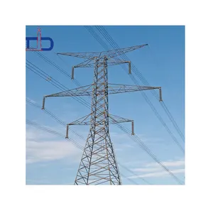 Profissional através da certificação ISO de torre de energia de grade de aço de transmissão de circuito duplo de 110kv