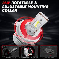Phares LED X9P 50W 12000LM à Haute Luminosité pour Voiture, Modèles 9004 9007 H13 H4, avec Double Système de Refroidissement – Vente en Gros