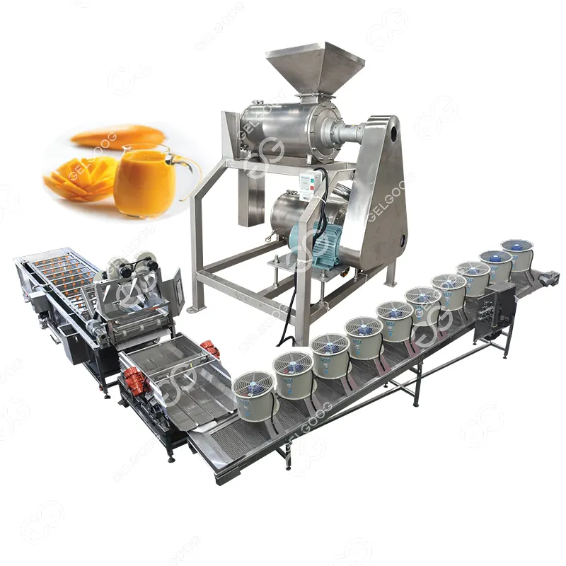 เครื่องทำน้ำมะม่วงเพื่อการพาณิชย์ประสิทธิภาพสูงเครื่องผลิตสายการผลิต Mango Juicer