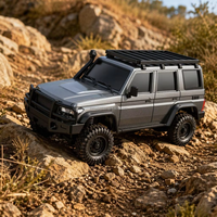 Coche Teledirigido Todoterreno RC Rock Crawler a Escala 1/43, 2.4G, 4WD, con Control por App, Dirección Totalmente Proporcional, Perilla de Velocidad, Luces y Neumático de Repuesto Reemplazable