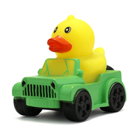 Canard en caoutchouc à presser de 3 pouces avec design de voiture Jeep, jouet de bain couineur, logo personnalisé, canard ludique pour bébé, vente en gros