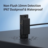 Sensor Proximitas Kapasitif 3 Kawat Non-Flush 10mm 10-30VDC NPN PNP Normally Open Normally Closed IP67 untuk Mesin Pengemasan