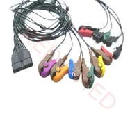 Accessoires médicaux, câble Holter IEC AHA compatible avec Schiller MS-12, câble Holter bleu